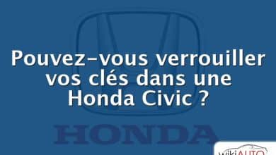 Pouvez-vous verrouiller vos clés dans une Honda Civic ?